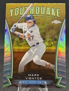 2024 Topps Chrome Update Youthquake rifrattore oro #YQ-93 Mark Vientos /50 Mets - Foto 1 di 2