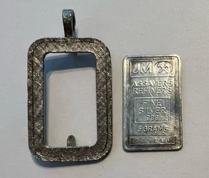 Vintage JM Assayers Refiner 5 Gram Fine Silver 999 Bullion Bar Johnson Matthey - Picture 1 of 5