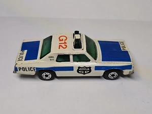 Matchbox Superfast Plymouth Gran Fury.  Blue/White Police Theme.  Loose. - Picture 1 of 5