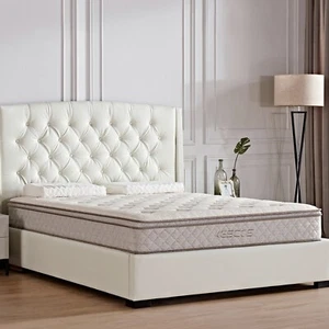 12 Inch Queen Size Mattress Innerspring Memory Foam Hybrid, Anti-static Linen - Picture 1 of 11