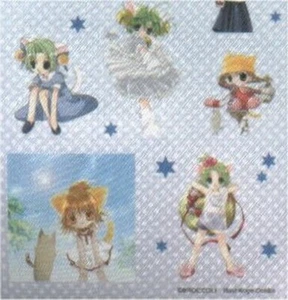 Di Gi Charat Satin Blue Sticker Sheet - Picture 1 of 3