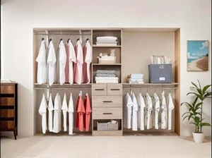 70.8"H Wardrobe Closet System With 4 Drawers For Bedroom Storage Cabinet wooden - Picture 1 of 6