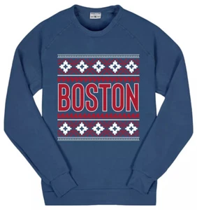 SUDADERA BOSTON SPORTS UGLY HOLIDAY TRI-MEZCLA MANGA LARGA CUELLO REDONDO XL - Imagen 1 de 2