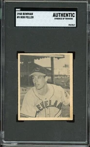 1948 Bowman Baseball #5 Bob Feller SGC A - Picture 1 of 2