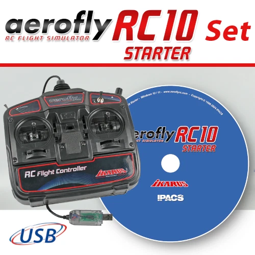 Set: aeroflyRC10 STARTER mit RC FlightController für Win 10/11 - Bild 1 von 4