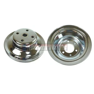 BBC Chevy 2/3 Ranuras Larga Bomba de Agua Polea Manivela Kit LWP 69+ Big Block 396-454 - Imagen 1 de 4