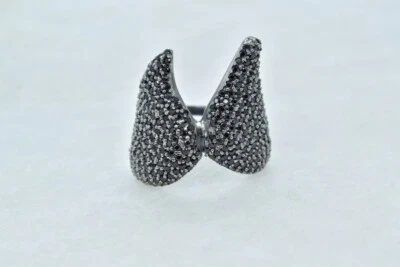 Nero Spinello Anello a Grappolo 925 Argento Sterling Bohemien Antico Gift's - Immagine 1 di 4