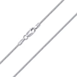 14K Solid White Gold Franco Necklace Chain 1.0mm 16-30" - Polish Link Women Men - Picture 1 of 3