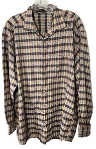 Jhane Barnes Button Up Down Hemd Herren Große L Bunt Gestreift Freizeitkleid - Bild 1 von 12