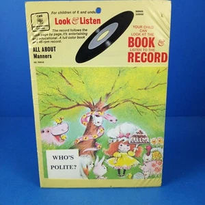 Who's Polite? Book & Record Set 45 RPM Look & Listen SEALED - Imagen 1 de 3