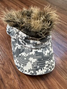 Fair Hair Visor Cap Digital Camouflage Light Brown Hair Adjustable Size - Picture 1 of 5
