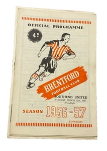 BRENTFORD V SOUTHEND UNITED - DIVISION THREE (SOUTH) - 12/3/1957 - Picture 1 of 1