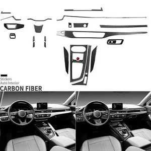28Pcs Real Carbon Fiber Full Interior Dash Trim Kits For Audi A4 A5 B9 2017-2024 - Picture 1 of 13