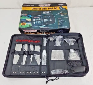 NEU Camp Chef 9tlg Outdoor Koch Werkzeug Utensilien Set Edelstahl mit Tragetasche - Bild 1 von 13