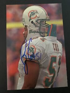 Bryan Cox Signed Autograph 4x6 Photo Miami Dolphins Super Bowl Champion Pro Bowl