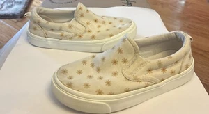 old navy girls slip on sneakers 12 🌼 Daisy Print Yellow/beige Shoes 1994 - Picture 1 of 11