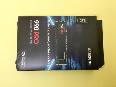 Samsung 990 PRO 2TB M.2 NVME PCIE 4.0 V-NAND Internal SSD MZ-V9P2T0B/AM New - Image 1 of 4