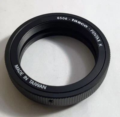 TASCO T2 T-Mount Lens to Pentax SLR DSLR PK K Mount Lens Mount Adapter T2-PK 6506