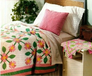 Antique Ohio Rose Quilt Pattern Pieced/Applique SH - Picture 1 of 2