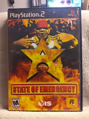 State of Emergency (Sony PlayStation 2 PS2, 2002, Etiqueta Negra) Completo  Foto 1 de 4