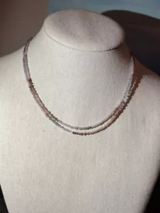 Zierliche Halskette 14 Karat Gold Spinell Bunt - Bild 1 von 7