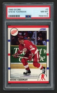 1990 SCORE STEVE YZERMAN #3 DETROIT RED WINGS HOF STEVIE Y PSA 8 NM-MINT - Picture 1 of 2