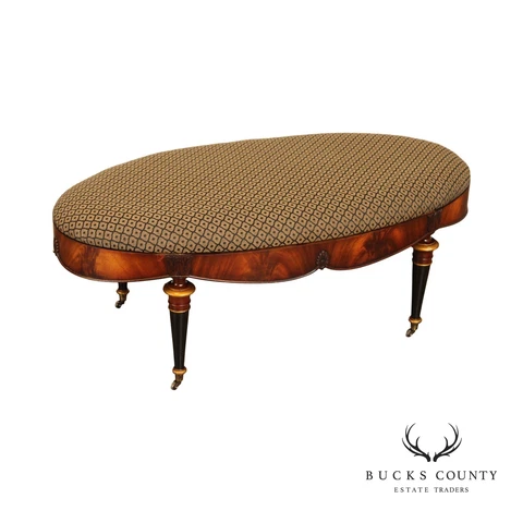 Weiman English Regency Style Vintage Mahogany Bench Cover