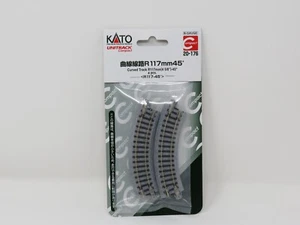 Kato Unitrack 20-176 Curve Track 4 5/8" Radius R117-45 4pcs N Scale Model Trains - Picture 1 of 2
