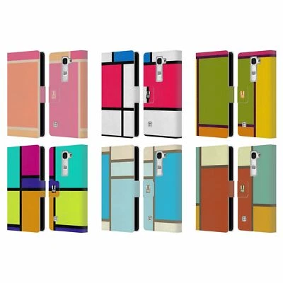 HEAD CASE DESIGNS HUED TILES LEATHER BOOK CASE & WALLPAPER FOR LG PHONES 2 - Image 1 of 4