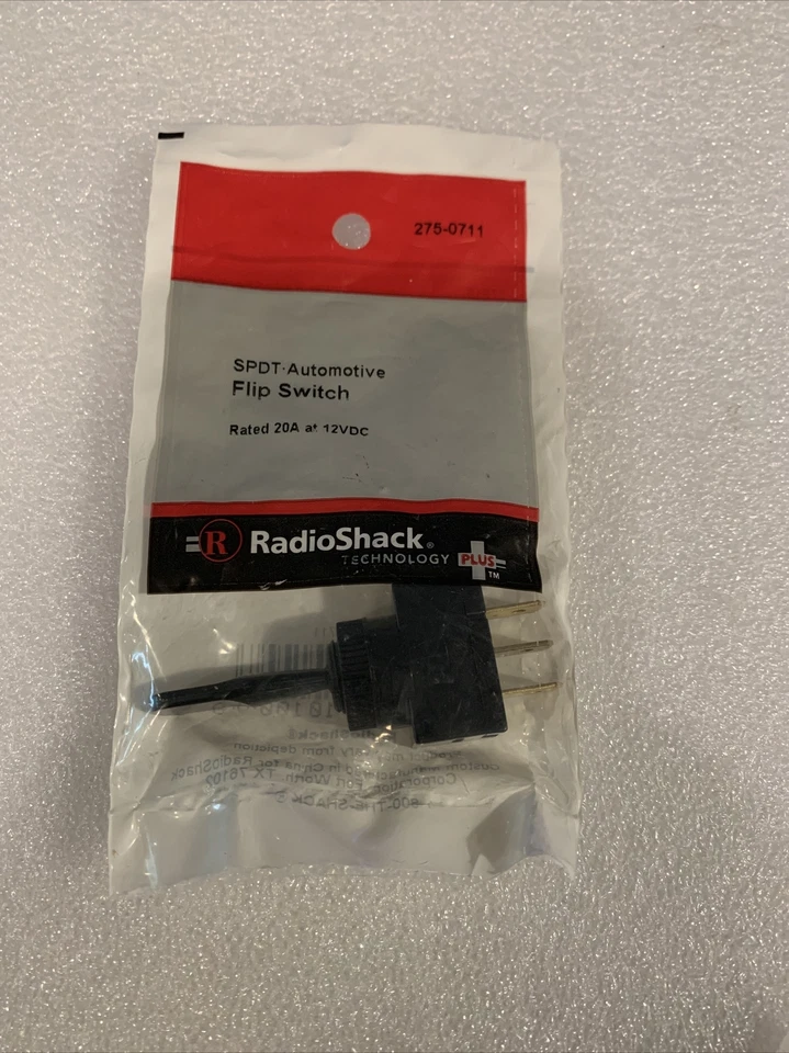 RadioShack 20a Black Flip Switch SPDT 275-0711