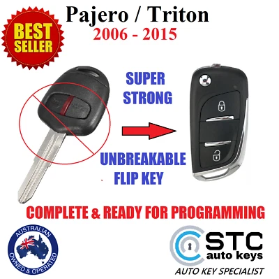 MITSUBISHI PAJERO TRITON ML MN NS NT NW 2006 - 2015 REMOTE TRANSPONDER FLIP KEY - image 1 of 4