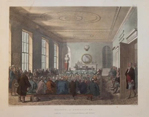 SOCIETY OF AGRICULTURE, SACKVILLE ST., "MICROCOSM OF LONDON", ACKERMANN 1808-10. - Bild 1 von 1