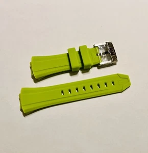 Genuine TechnoMarine Strap Band NEON GREEN For 40MM Watch Case Soft Silicone - Picture 1 of 4