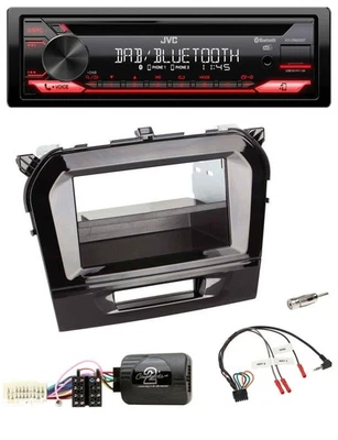 JVC CD DAB USB Bluetooth Lenkrad Autoradio für Suzuki Vitara ab 2015 piano schwa - Bild 1 von 4