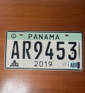 Panama 2019 Car License Plate AR9453 Central America Light Green - Picture 1 of 4