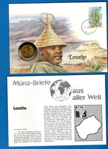 STAMPS & COINS COVERS-5 lisente (1979) Lesotho, 1988, Philswiss-**/# - Picture 1 of 2