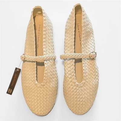 Nuevo sin caja House of Harlow Bistro tejido Mary-Jane en cuero de trigo vegano - Para mujer 10 Foto 1 de 4