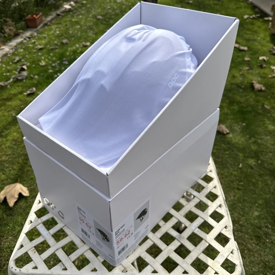 POC Axion Race MIPS Bicycle Helmet Uranium Black/ White Size L. 59-62 NEW - Image 1 of 4