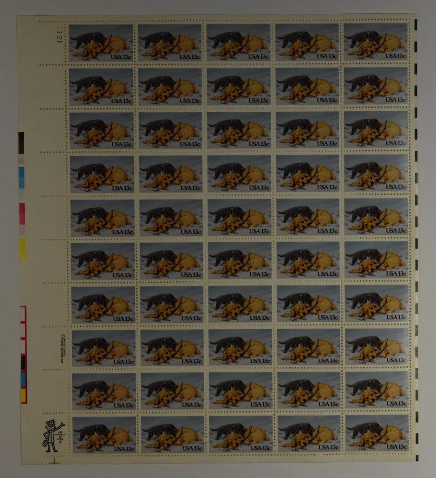 US SCOTT 2025 PANE OF 50 PUPPY AND KITTEN STAMPS 13 CENT FACE MNH - Image 1 of 1