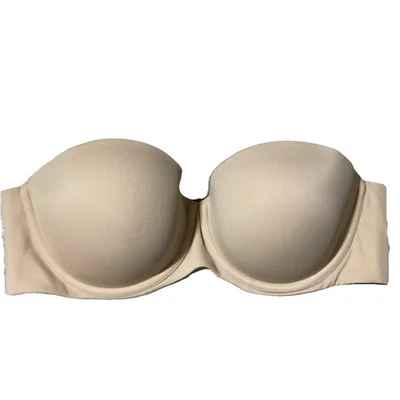 Sujetador con aros Lane Bryant Cacique beige sin tirantes Lane Bryant 40H sin correas Foto 1 de 2