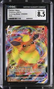 Flareon VMAX 018/203 Evolving Skies CGC 8,5 casi nuevo/como nuevo+ 2021 - Imagen 1 de 2