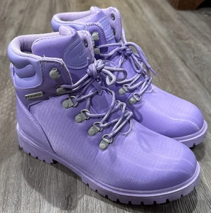 Lugs Lavender Purple Boot-Woman 9.5-Textile Upper-Manmade Sole-Worn Once - Picture 1 of 6
