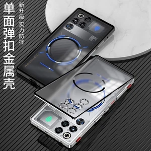 For Nubia RedMagic 11 Pro+, Luxury Metal Bumper Acrylic Back Magnetic Cover Case - Picture 1 of 18