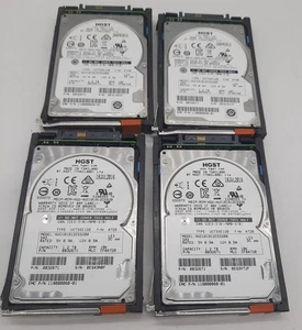 4 x LOT EMC 005052032 1.2TB 10K 2.5" 12Gbps SAS Server drive 118000060-01 100% H - Afbeelding 1 van 4