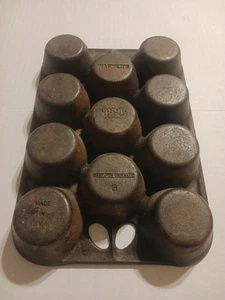Wagner 1891 Original Cast Iron Muffin / Pop-Over Pan - Picture 1 of 2