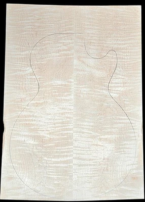 Figured 2a curly maple droptop glued guitar top - Image 1 of 4