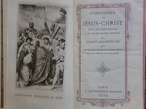 Nachahmung Jesu Christi Lamennais ed.Taffin-Lefort Leder Religion - Bild 1 von 3