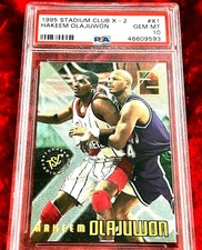 1995 STADIUM CLUB X-2 FOIL HAKEEM OLAJUWON POP 1/2 PSA 10