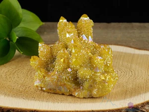 AURA QUARTZ Sunshine Yellow - Large - Rainbow Spirit Crystal Metaphysical R0616 - Bild 1 von 10