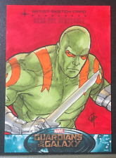 DRAX the DESTROYER #1/1 GARRIE GASTONNY Beautiful Color Sketch card 2014 Auto 🔫